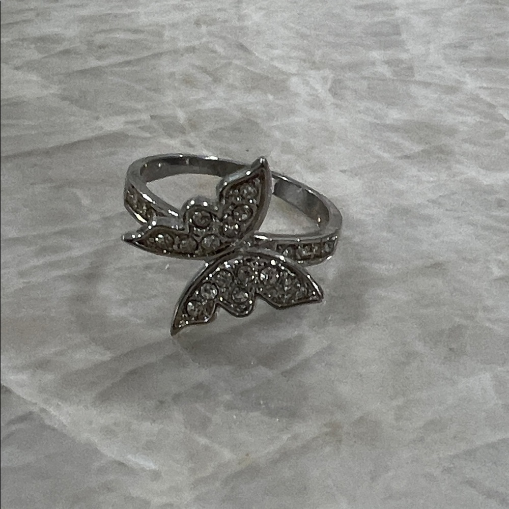 Size 10 costume ring cz butterfly